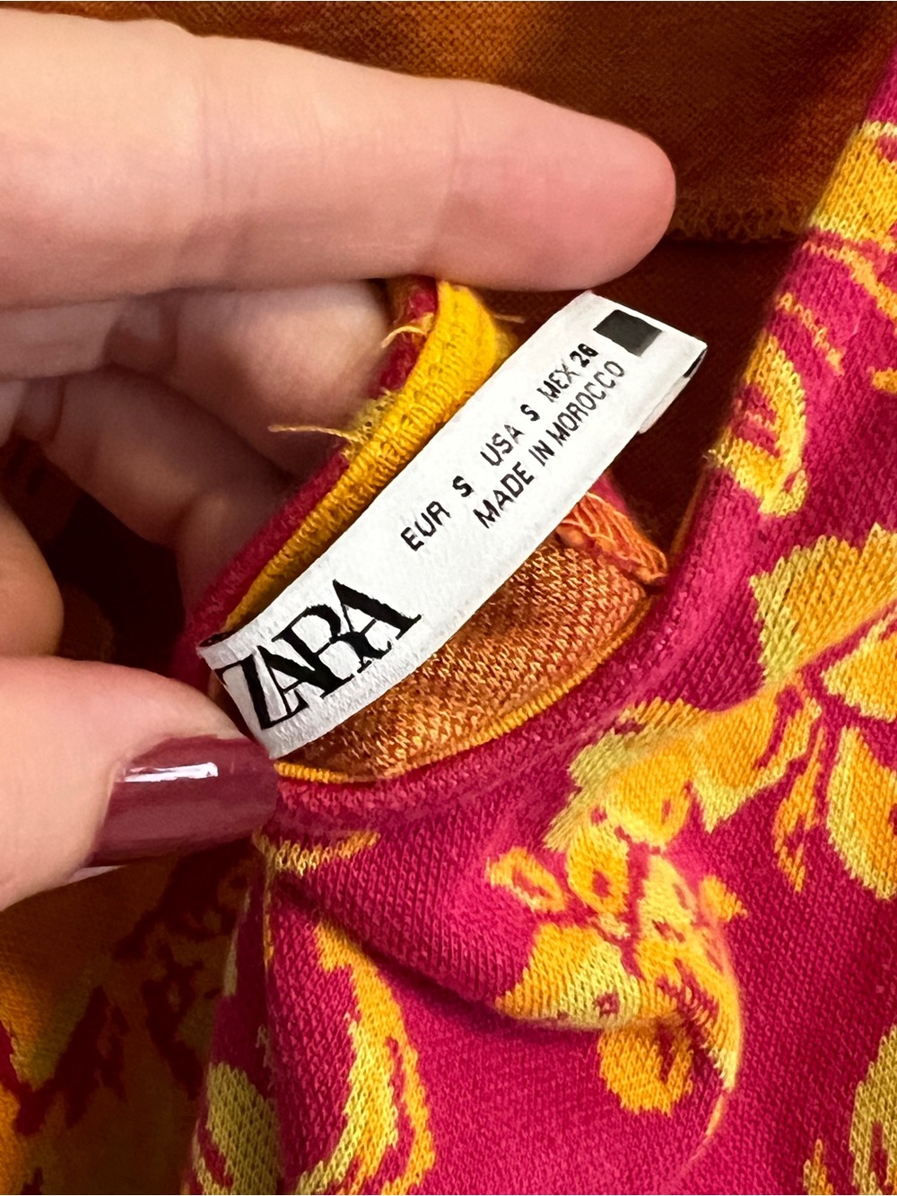 Zara Pink Dress with Yellow Floral Print - Picture 7 of 9